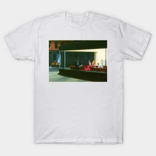 Edward Hopper Nighthawks featuring Famous Villain T-Shirt